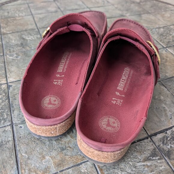 Birkenstock Buckley 41 Oiled Leather Zinfandel Women's 10 - 10.5 EUC - Picture 3 of 6